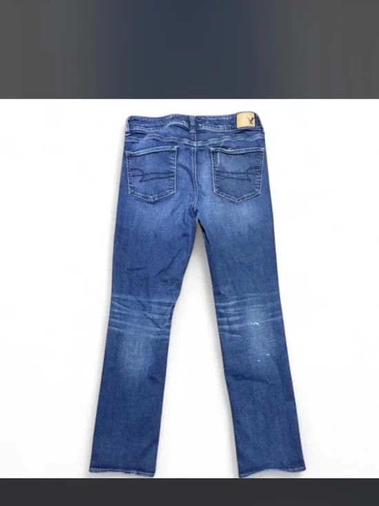 American Eagle Super Stretch Dark Wash Skinny Jeans Size 10 Regular - Picture 2 of 8